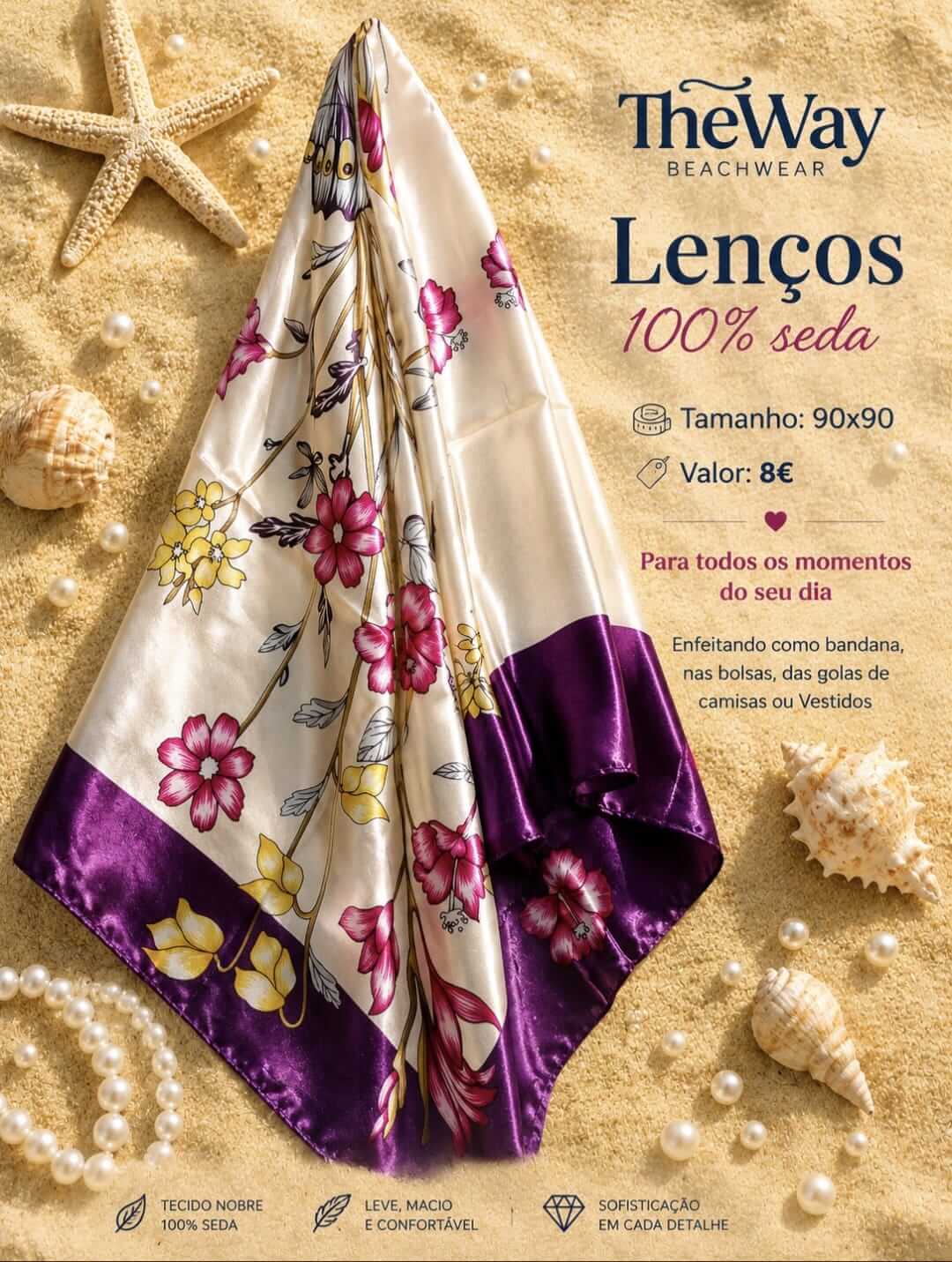 Lenço 100% Seda - Imagem 8