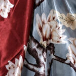 Floral / prata grená