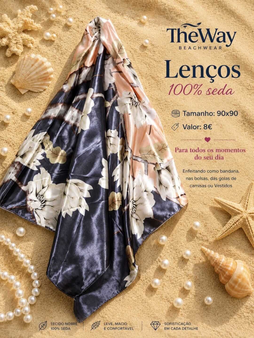 Lenço 100% Seda - Imagem 7