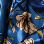 Floral / turquesa marinho