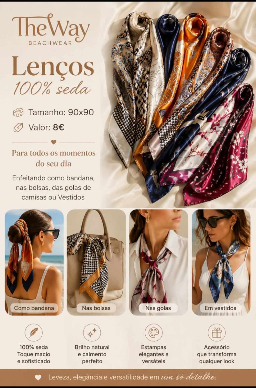 Lenço 100% Seda - Imagem 2